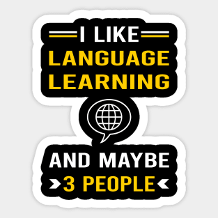 3 People Language Learning Sticker